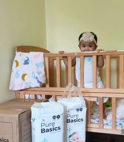 Bỉm tã dán ngày đêm Applecrumby Purebasics Diapers Tape size M - 46+2 miếng (5-10kg) photo review