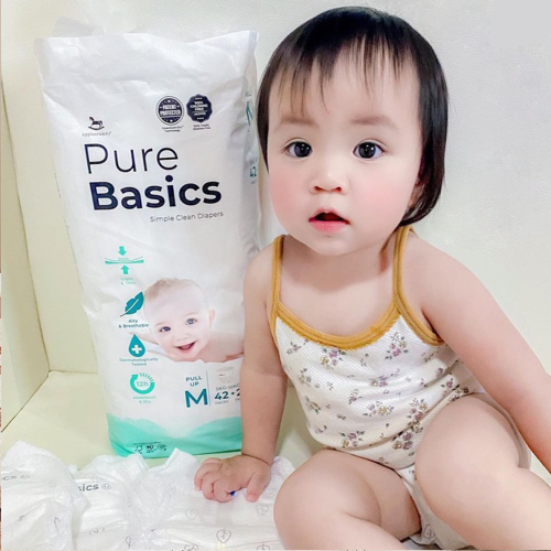 Bỉm tã dán ngày đêm Applecrumby Purebasics Diapers Tape size M - 46+2 miếng (5-10kg) photo review