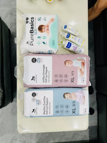 Bỉm tã quần ngày đêm Applecrumby Purebasics Diapers Pull Ups size XL - 30+2 miếng (12-18kg) photo review