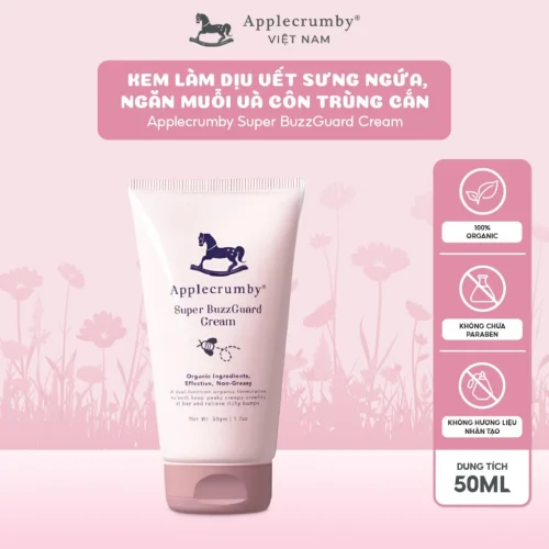 Kem làm dịu vết sưng ngứa, ngăn ngừa muỗi và côn trùng  cắn Applecrumby Super BuzzGuard Cream, 50ml